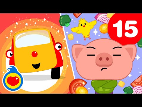 Видео: Играем с Хогги, Вичи и Туни 🐷🐤🚍 Детские Песни (15 Минут) | Плим Плим