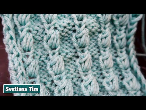 Видео: УЗОР СПИЦАМИ ПОПКОРН (ШИШЕЧКИ) связать очень просто. Вязание спицами / Светлана Тим узоры