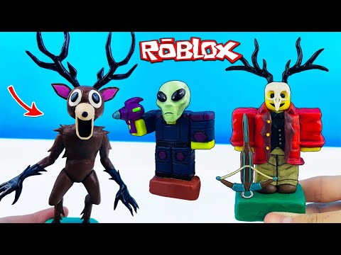 Видео: Лепим 99 НОЧЕЙ В ЛЕСУ роблокс (Roblox): 🦌 Олень 👽 Инопланетянин и Культист ✅ Лепка ОК