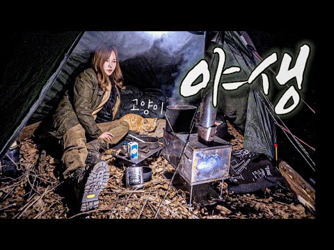 Видео: Дикий кемпинг, который остался один без палатки / Бушкрафт / Индивидуальный кемпинг /