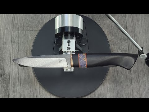 Видео: Заточка ножа Виталия Салмина.  Сталь AUS 8. Гриталон. Чугун. TSPROF K03 Pro (продан)