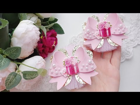 Видео: Красивые бантики из фатина, кожзама и фоамирана🌸 Резиночки для волос🌸 #канзашиотнаташи #мк #diy