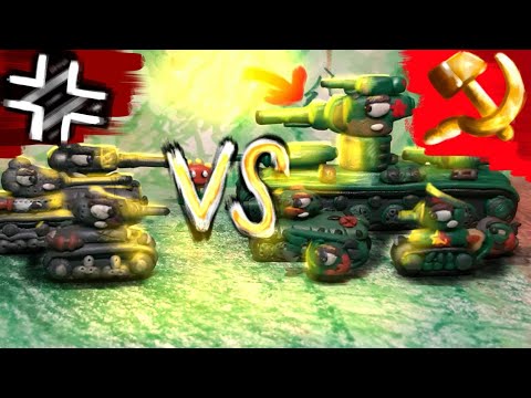 Видео: Перемены в Союзе, Кв-6 вступает в бой - мультики про танки из пластилина 