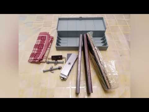 Видео: Костылёк (держатель угла заточки) из любого зажима (губки) от поворотной точилки. Походный набор.