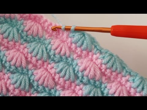 Видео: Простая схема вязания детского одеяла крючком для начинающих ~ 3D схема вязания одеяла крючком