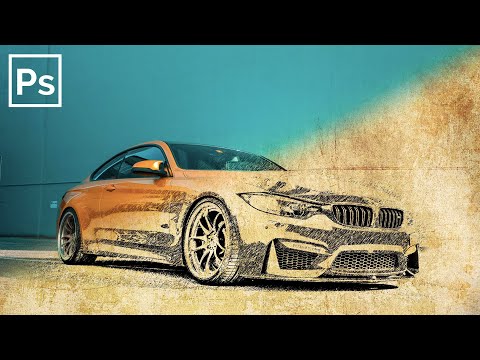 Видео: ЭФФЕКТ СКЕТЧА КАРАНДАШОМ В ФОТОШОПЕ