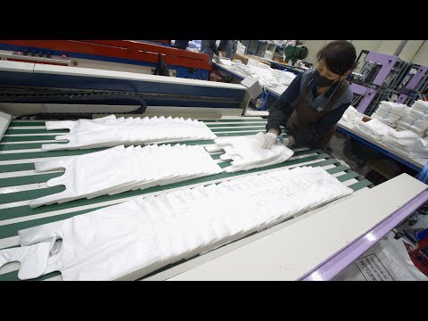 Видео: Процесс изготовления полиэтиленового пакета. Удивительная корейская фабрика пластиковых пакетов