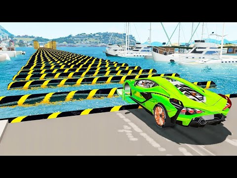 Видео: Лежачие Полицейские на ВОДЕ BeamNG Drive Челлендж!