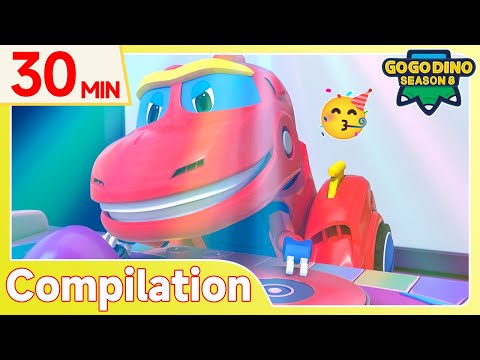 Видео: ⭐️GOGODINO S8⭐️ EP22-24 | Сборник 8 (30 мин) | Город динозавров | Детский мультфильм | Суперсила