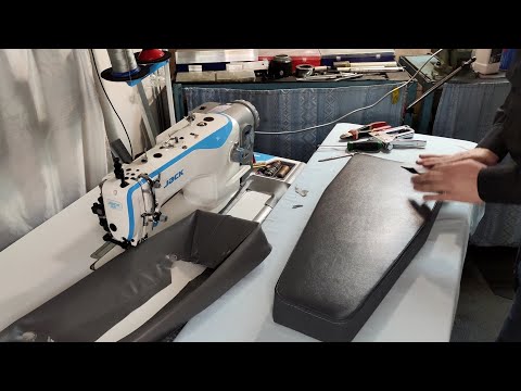 Видео: Перетяжка скамейки. Сможет каждый. Швейная машина Jack H2 в деле.