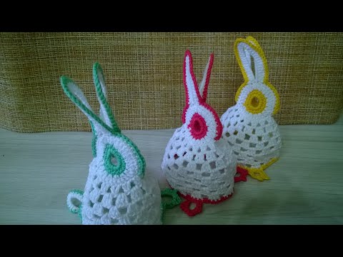 Видео: Вяжем крючком пасхального зайчика)))