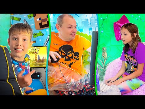 Видео: Нашли секретную gaming комнату в доме - каждый для себя