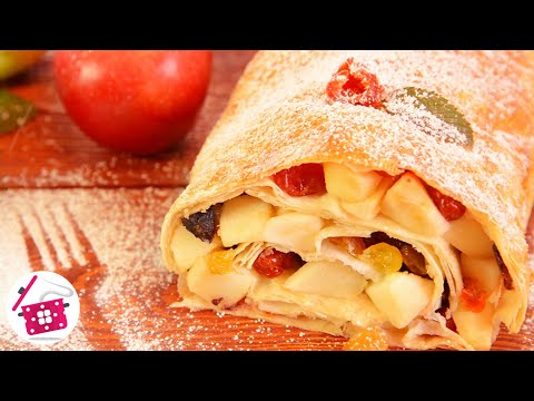 Видео: МИНУТНАЯ ВКУСНОТА за 10 Минут! ЭТОТ РЕЦЕПТ меня ПОКОРИЛ! Очень БЫСТРЫЙ Яблочный Штрудель из Лаваша