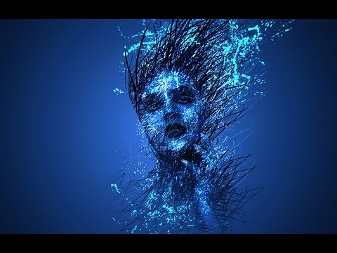 Видео: Люминесцентный абстрактный портрет / Стилизация под флуоресцентную краску