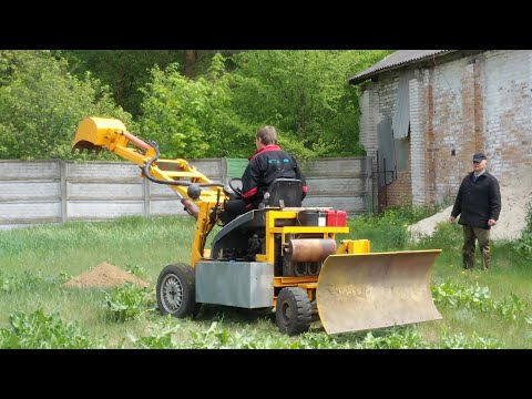 Видео: САМОДЕЛЬНЫЙ МИНИ ЭКСКАВАТОР - ПОГРУЗЧИК - БУЛЬДОЗЕР