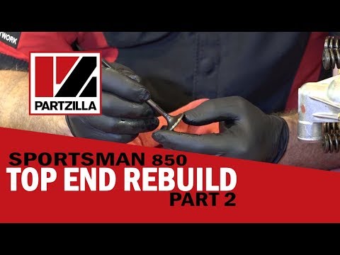 Видео: Ремонт верхней части Polaris, часть 2: снятие головки блока цилиндров и штоков клапанов | Partzil...