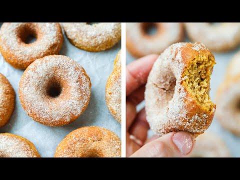 Видео: Простой рецепт кето-пончиков с тыквой и специями | 2 г чистых углеводов в каждом