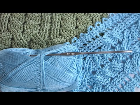 Видео: Великолепные ПЛЕТЕНИЯ и КОСЫ крючком/Аранское вязание КРЮЧКОМ/Лента или красивое полотно из кос