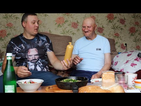 Видео: Жареная картошка|мукбанг обед с Батей mukbang