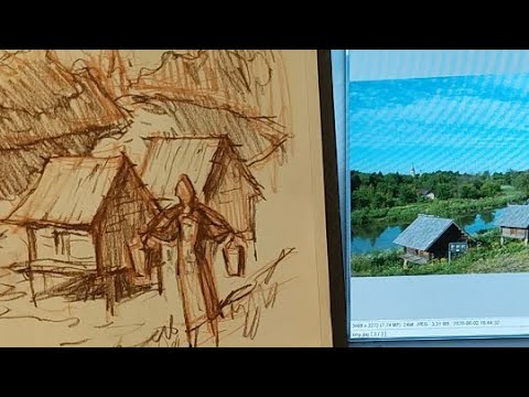 Видео: Эфир Эскизы Гуашь Цвет