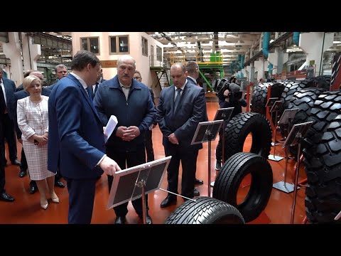 Видео: "Вот так она выглядит в разрезе!" // Лукашенко в Бобруйске. "Белшина"