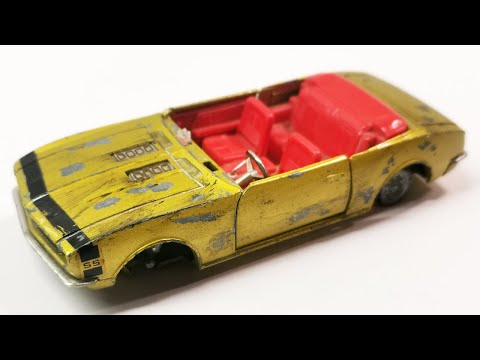 Видео: Реставрация корги автомобиля Chevrolet SS 350 Camaro №338. Литая игрушечная модель.