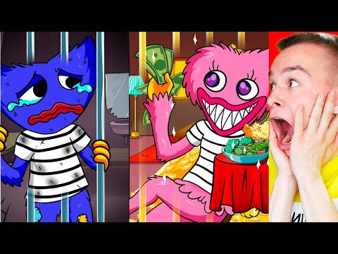 Видео: БЕДНЫЙ ХАГГИ ВАГГИ против БОГАТОЙ КИССИ МИССИ - реакция на поппи плейтайм анимацию