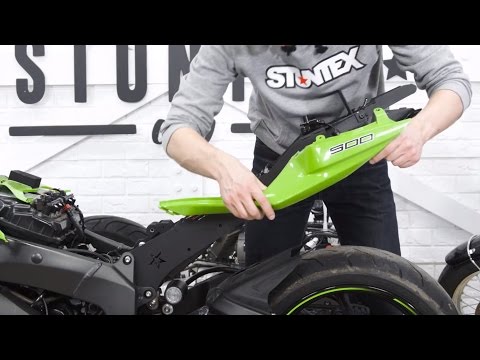 Видео: Установка Подрамника Stuntex на ZX6R 09+