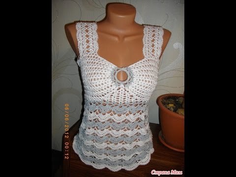 Видео: Топ крючком "Полосатый" // Knit crochet top