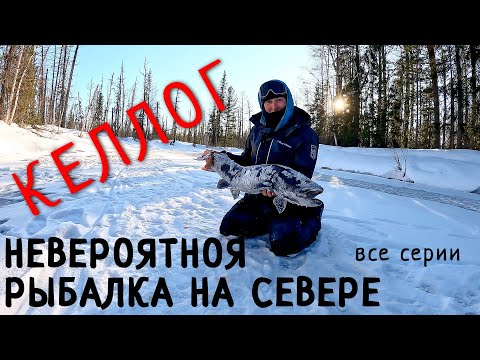 Видео: Подледная рыбалка на реке Келлог и ее притоках/ВСЕ СЕРИИ
