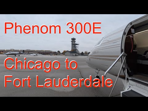 Видео: Phenom 300E — Вылет из Чикаго в связи со сдвигом ветра по направлению к Форт-Лодердейлу.