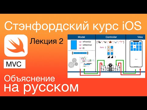 Видео: Лекция 2 (MVC). iOS Стэнфордский курс. Swift. Объяснение на русском