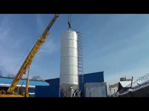 Видео: Монтаж силосной башни для цемента за 3 минуты