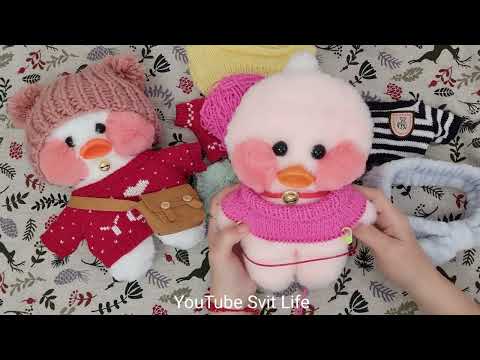 Видео: Одежда для уточки  Лалафанфан Как связать кофточку реглан сверху для Lalafanfan Регланом сверху DIY