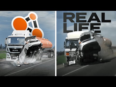 Видео: Аварии на реальных событиях в BeamNG.Drive #56