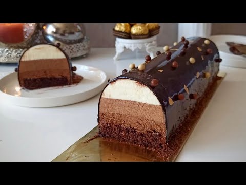 Видео: Мои лучшие 3 рецепта шоколадных поленьев! Рождественский десерт! 3 Шоколадный мусс!