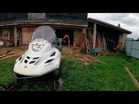 Видео: Бюджетный гараж для летнего хранения снегохода. Garage for snowmobile