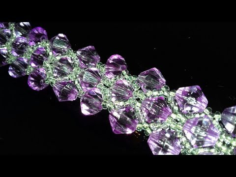 Видео: Tutorial: beaded bracelet. DIY. Браслет. Мастер-класс