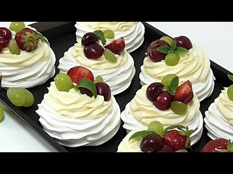 Видео: Пирожные ПАВЛОВА , самый лёгкий и нежный десерт / Pavlova dessert