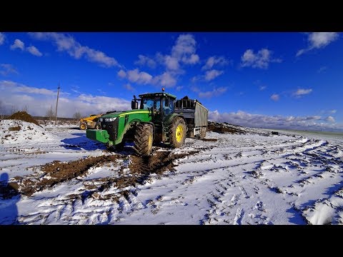 Видео: Раздаю корма на тракторе Джон дир с миксером V mix