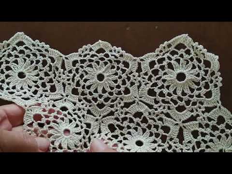 Видео: Как связать скатерть крючком .Красивый и простой ажурный мотив крючком .