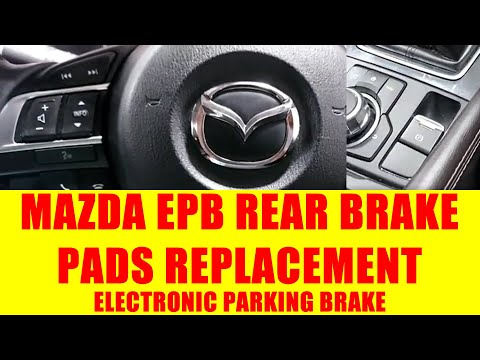 Видео: Замена колодок электронного стояночного тормоза Mazda