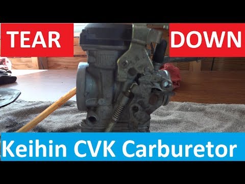 Видео: Разборка карбюратора Keihin CVK - Kawasaki KLR 250