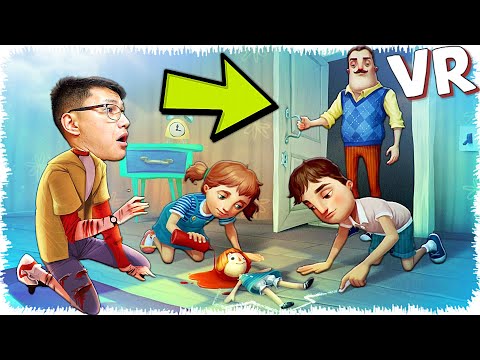 Видео: Сәлем көрші бізді қамап жібермей отыр (Hello Neighbor VR) #3