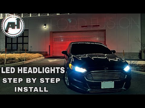 Видео: УСТАНОВКА СВЕТОДИОДНЫХ ФАР НА FORD FUSION: Как установить светодиодные фары на Ford Fusion 2014 г...