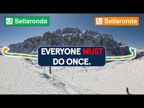 Видео: Лучший горнолыжный маршрут в Доломитовых Альпах: Италия, Селла-Ронда
