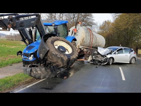 Видео: Авария тракторов John Deere — техника в опасном состоянии! Удивительные фермерские технологии