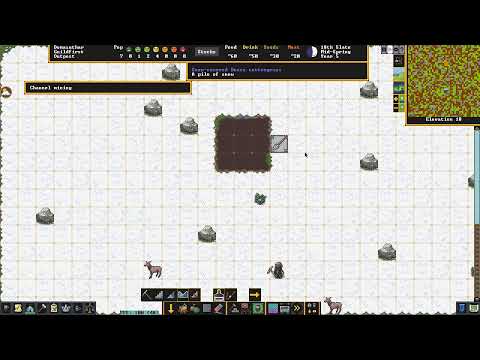 Видео: Dwarf Fortress 🍄 Тяжёлый водоносный слой ♒ проход методом заморозки 👍 aquifer, дварфийская физика