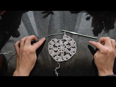 Видео: Урок по вязанию крючком мандалы-лотоса. Часть 1: Раунды 1–8