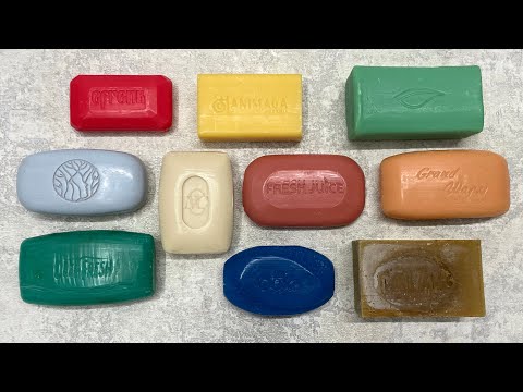 Видео: Dry soap cutting 💙💚💛🤍💜❤️🤎/ Резка яркого сухого мыла / ASMR